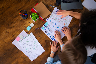 Team working on digital marketing strategy in Delhi office